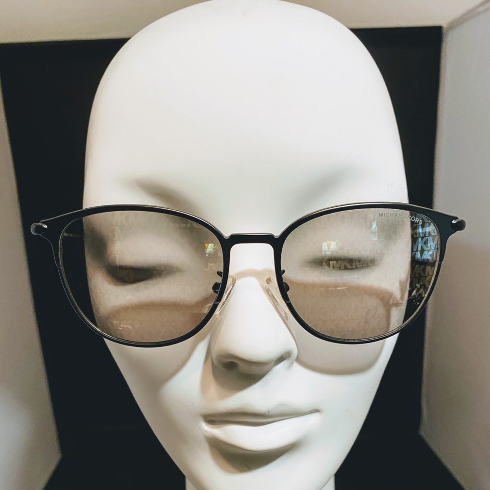 Michael Kors 54mm Round Monogram Mirror Sunglasses